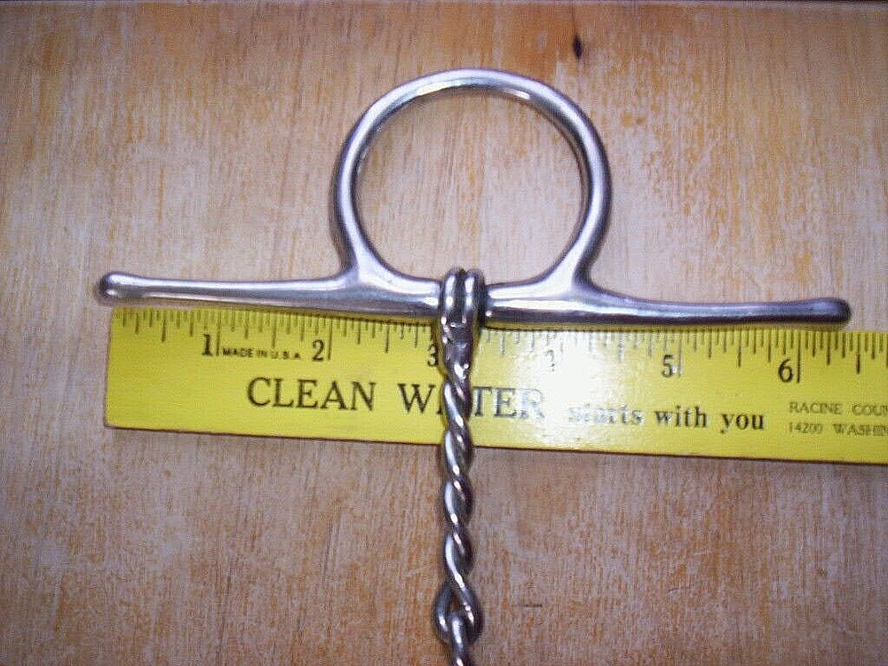 Used Stainless Full Cheek Single Twisted Wire Snaffle Bit 5" Mouth