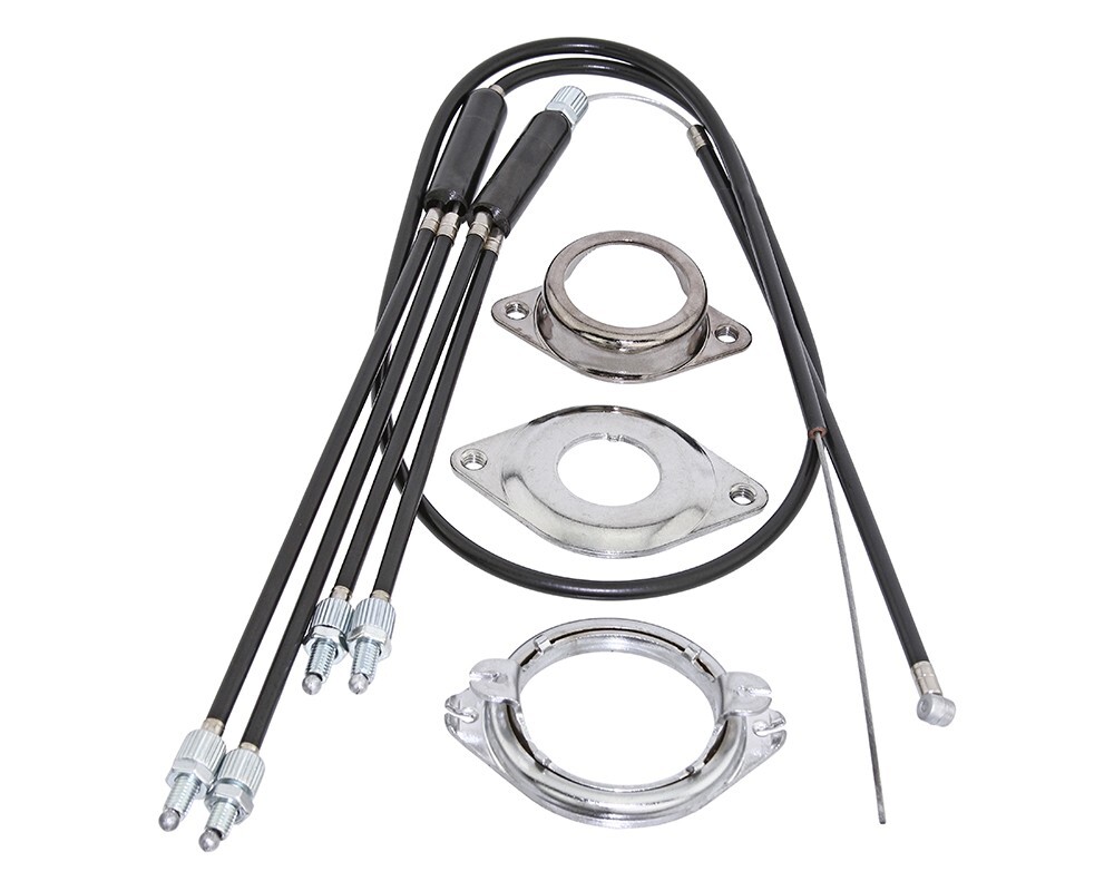 AltaLine BMX Bicycle 1" Rotor Set Chrome With Black Cables FREESTYLE BIKE Rotor.