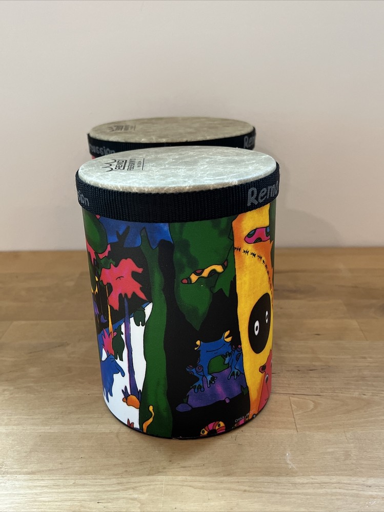 Remo Kid's Percussion Rain Forest Bongos - EUC