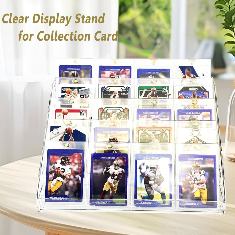 2 Pack 7-Tier Acrylic Card Display Stand, Versatile Sticker Display Rack Hold...