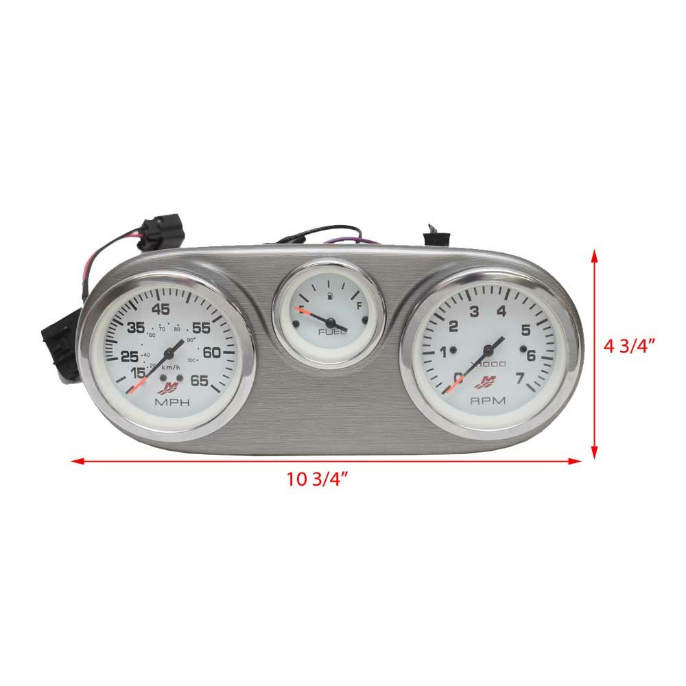 Lund Boat Gauge Panel 2348772 | Mercury Flagship Metallic Silver