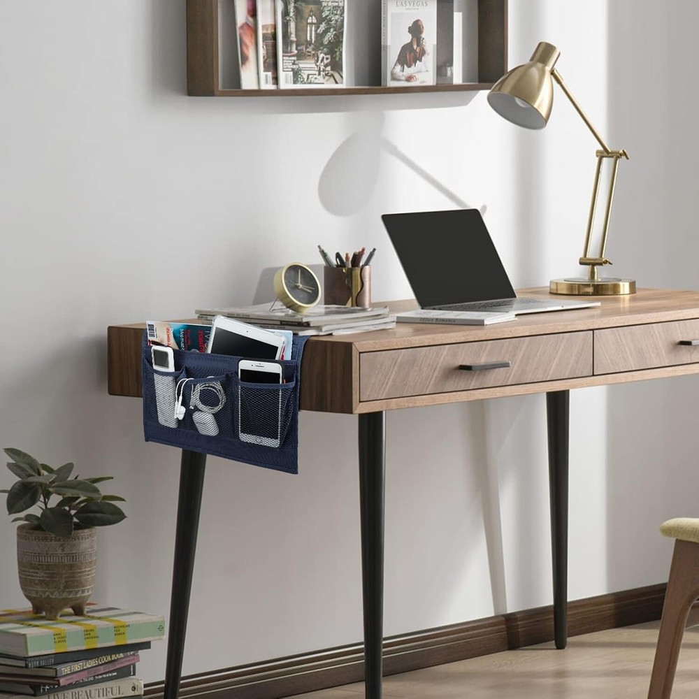 Bedside Caddy, Bedside Storage Table Cabinet Organizer, Remote Control Holder