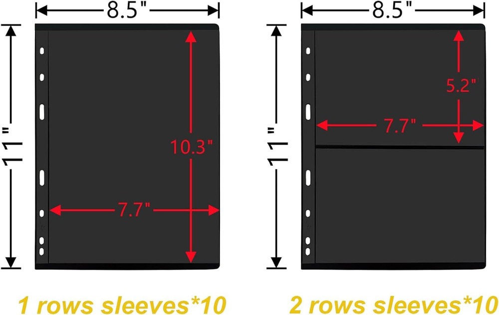 2Row Stamp Pages for Stamp Album Binder, 10 Sheets Stamp Pages for Collectors US