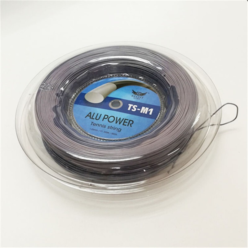 Top quality polyester grey reel tennis racket string 200m