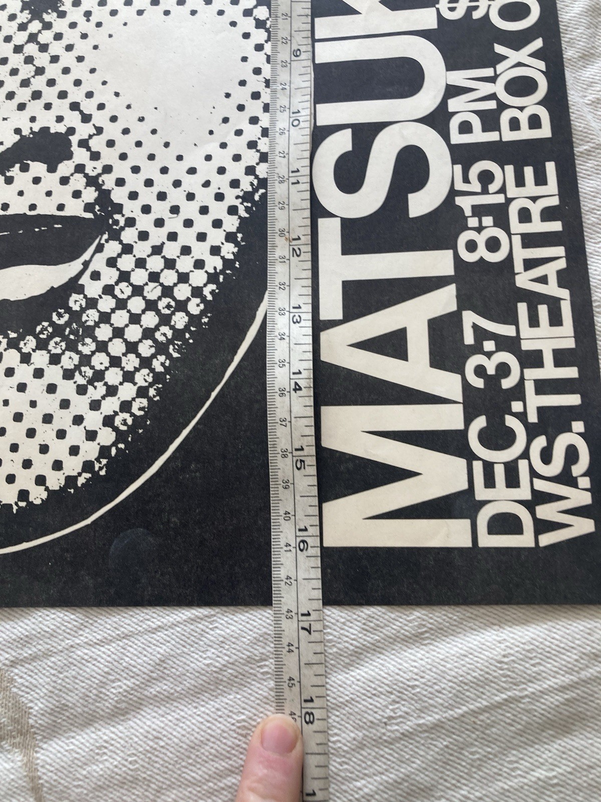 Noh Theater Japanese Original Vintage 1978 print Poster Paper NYC Matsukaze