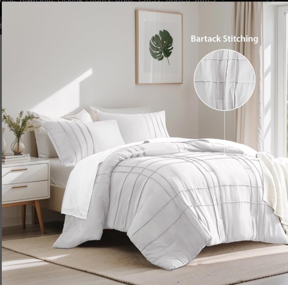 REGENCY HEIGHTS COMFORTER SET-3PC-QUEEN-WHITE