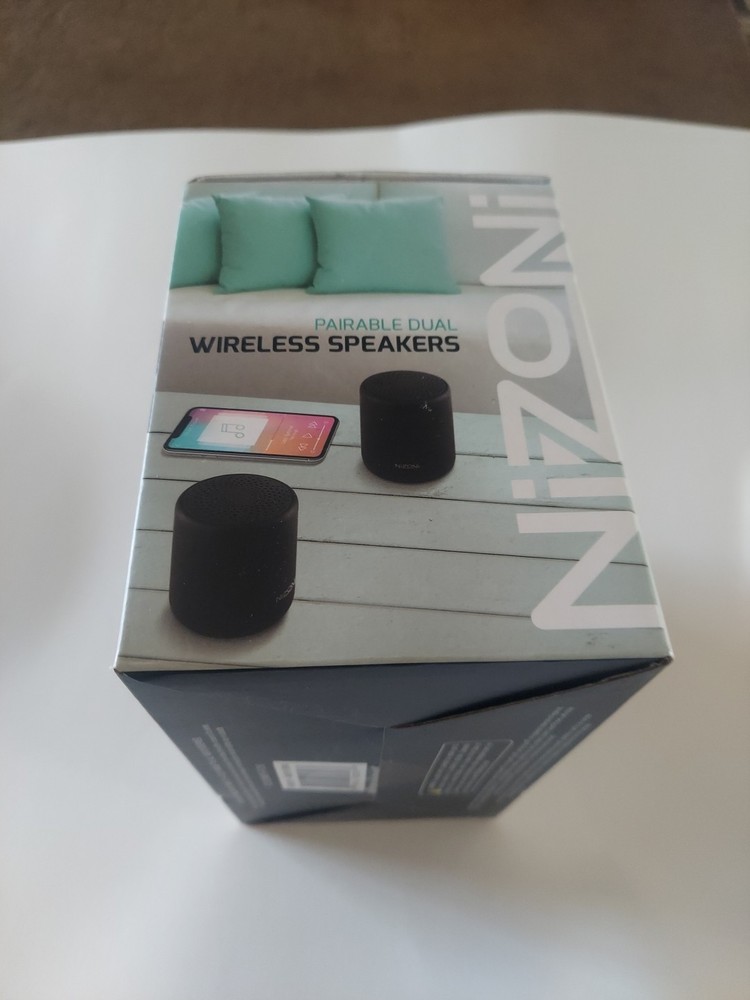 Nizoni Pairable Dual Wireless Speakers Bluetooth 5.0 with 30 ft range New in Box