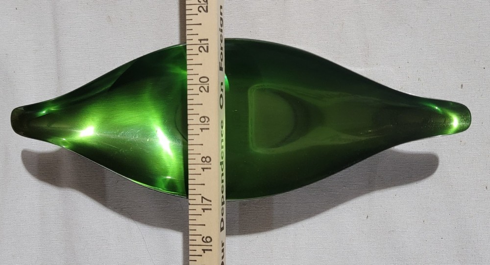 Wallace Green Enamel & Silver Plate Long Modernist Bowl/Dish