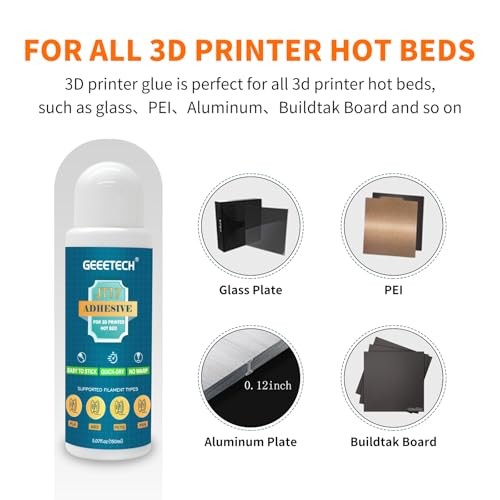 150ml 3D Printer Adhesive Glue, Perfect First Layer Adhesion, Prevents 150 ml