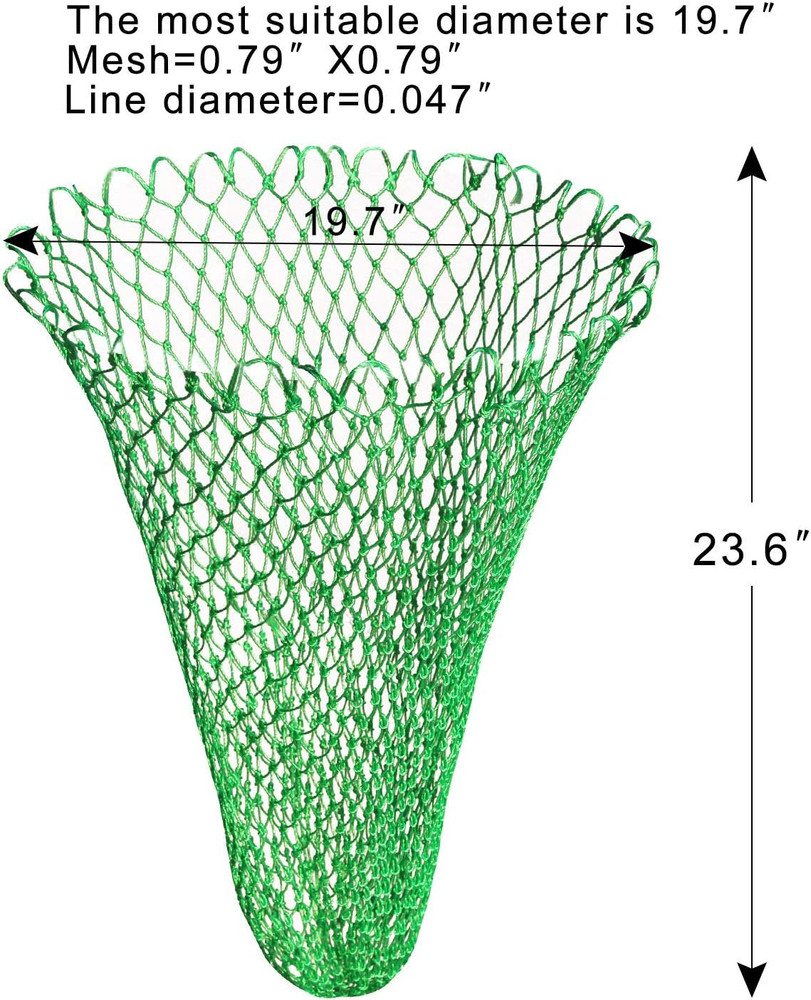 Foldable Replacement net Replacement Fishing Landing nets Replacement net Bag Lo