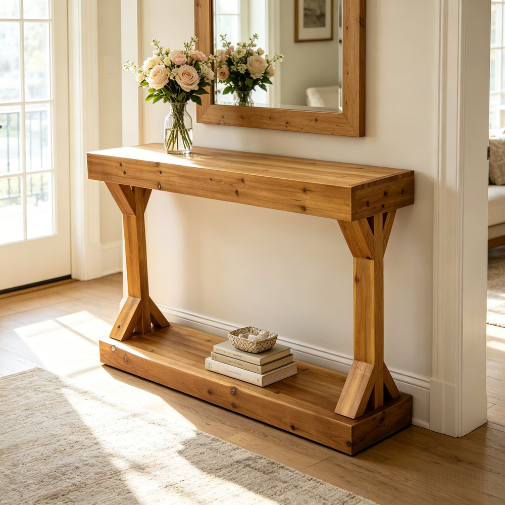 Extra Long Woode Entry Table Foyer Hallway Table Sofa Table Behind Couch Decor