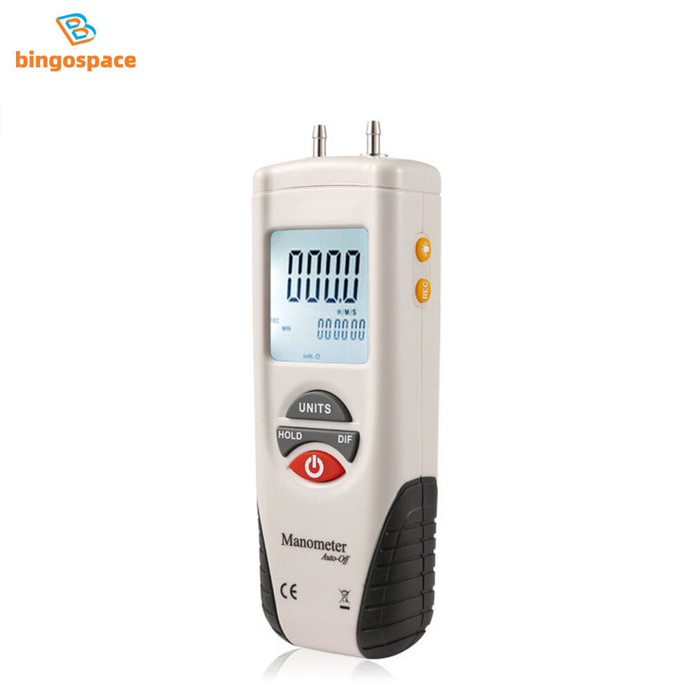 HT-1890 LCD Digital Manometer Differential Gauge Air Pressure Meter