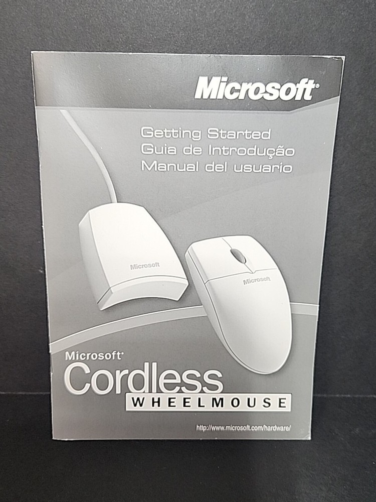 Microsoft Cordless Wheel Mouse Installation CD & Manual, PS/2 Version *NO MOUSE*