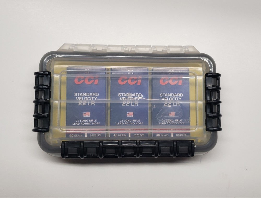 Waterproof ammo case for 22LR Eley, wolf, SK, Lapua, CCI