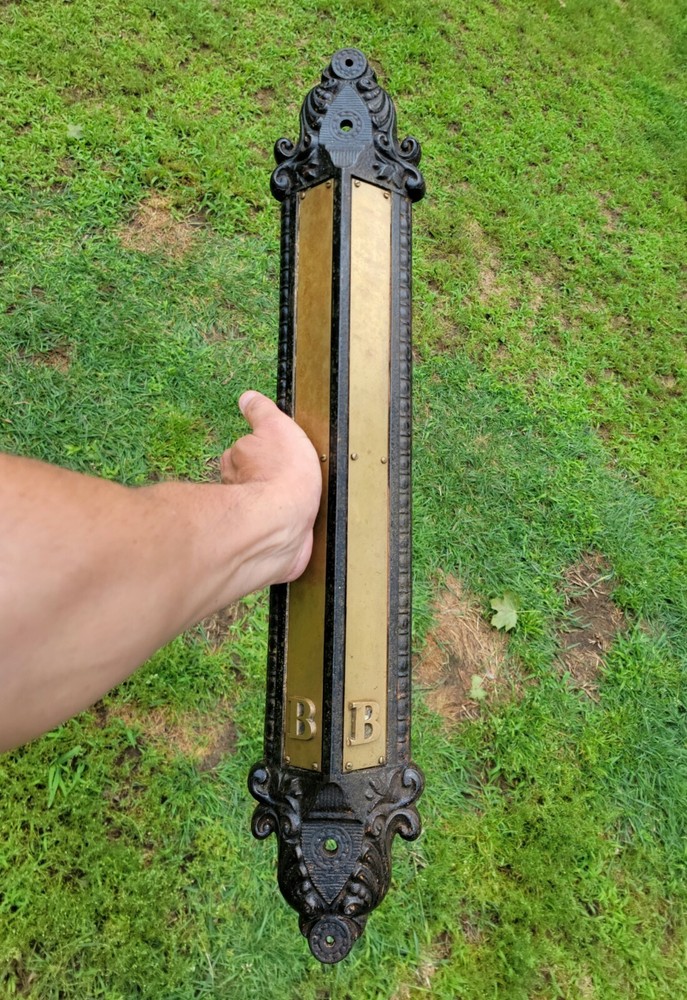 Antique Vertical Elevator Floor Cage Indicator C1880 Early IRON/BRASS