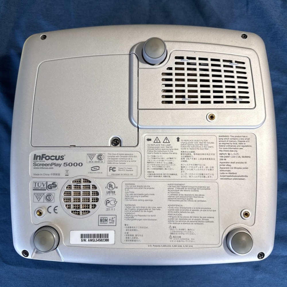 InFocus ScreenPlay 5000 HDTV-ready DLP Front Projector W/ Ceiling Mount Read