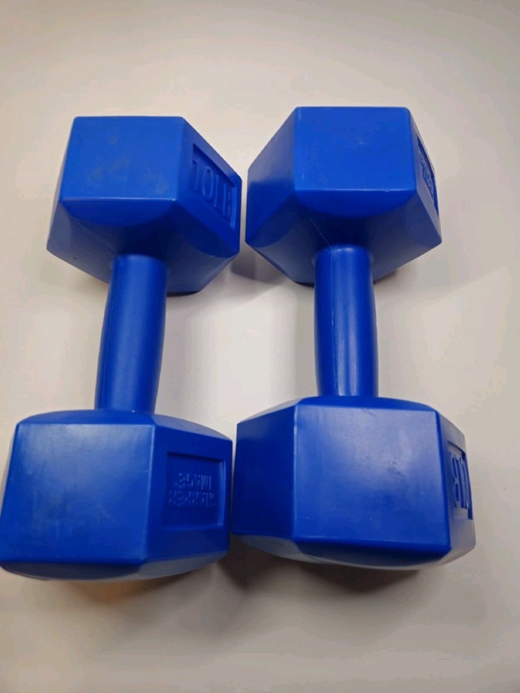 2 Sharper Image 10 lb Dumbbells Weights Exercise Equipment Workout
