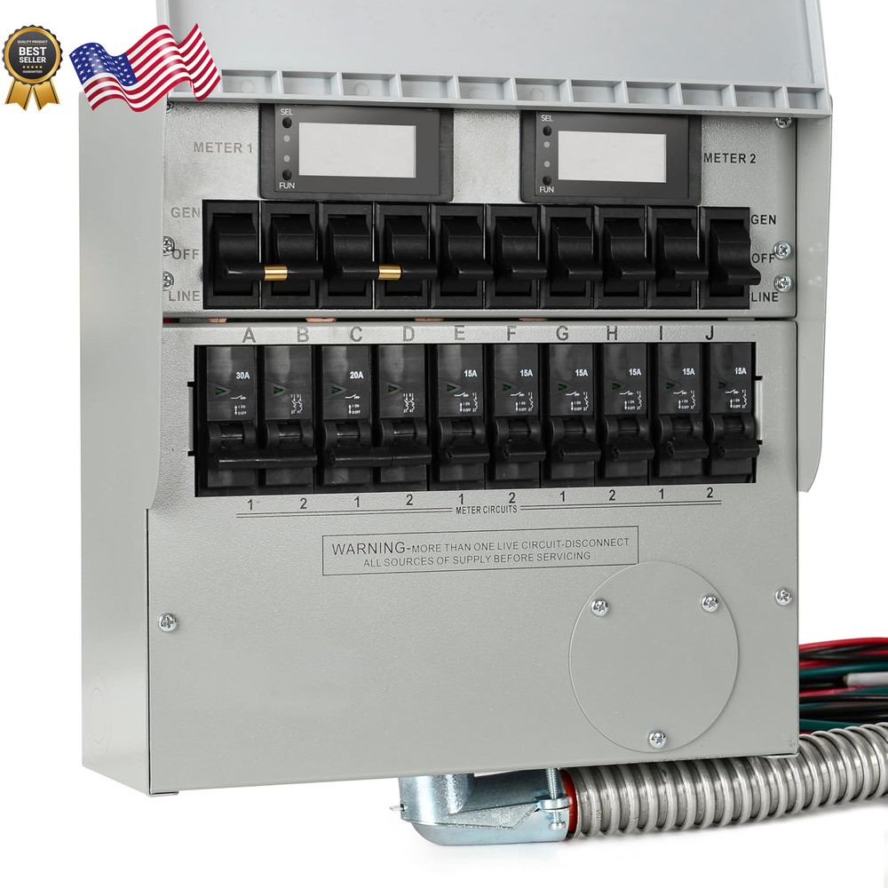 Generator Transfer Switch 50A Pro/Tran2 10-Circuit 2 Manual Transfer Switch,Mark