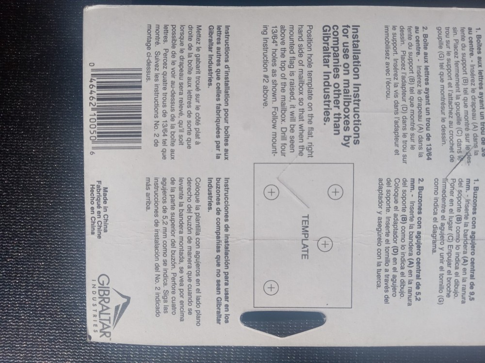 Flag Kit Red Gibraltar Mailboxes Replacement Mailbox Rust Proof Sealed New