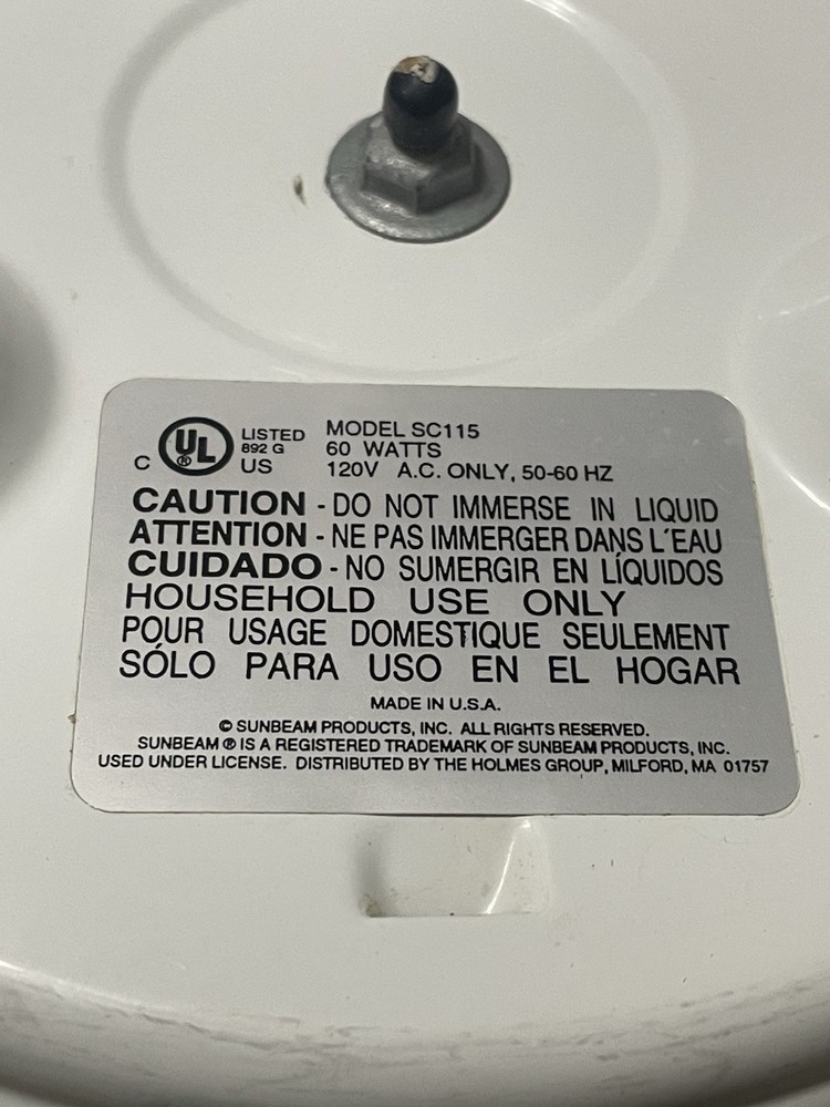 Sunbeam Slow Cooker SC115 - 1.5 Quart Tested Works