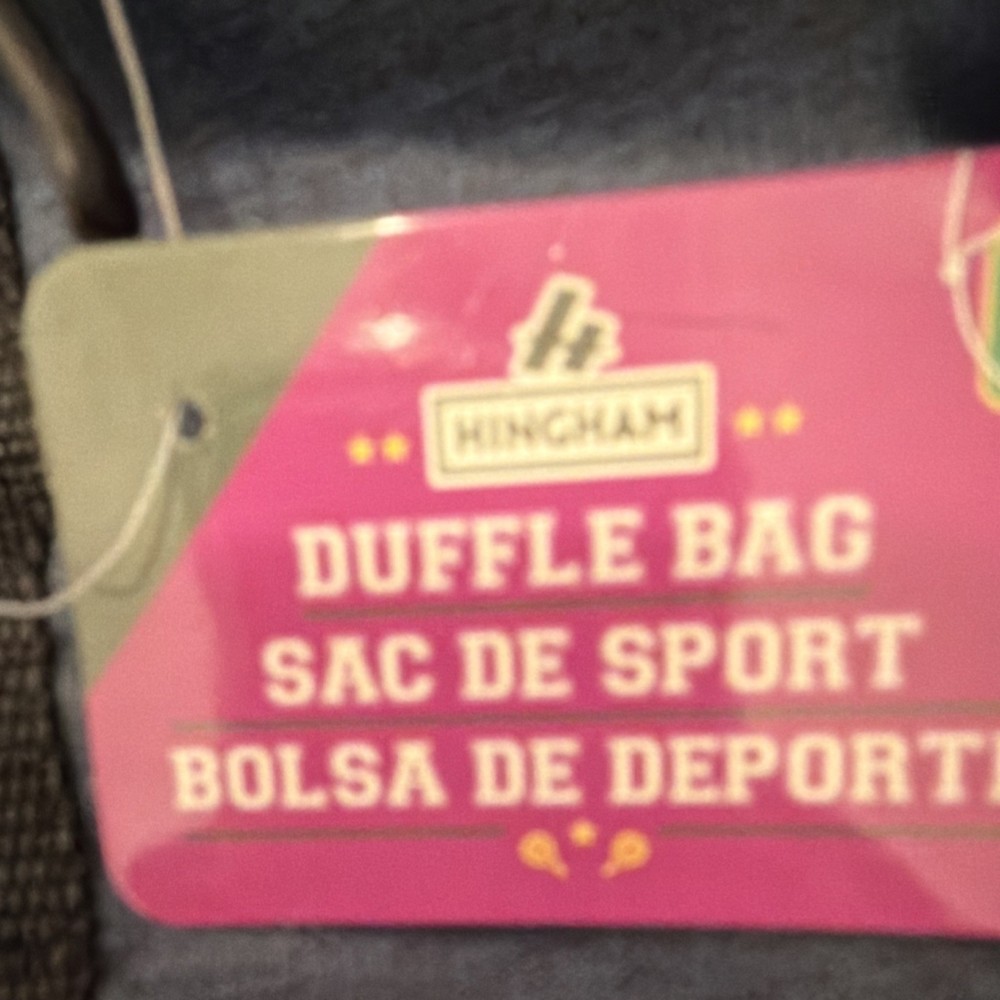 HINGHAM Navy Blue Polyester Duffle Bag Zip Closure Adjustable Strap Gym Training