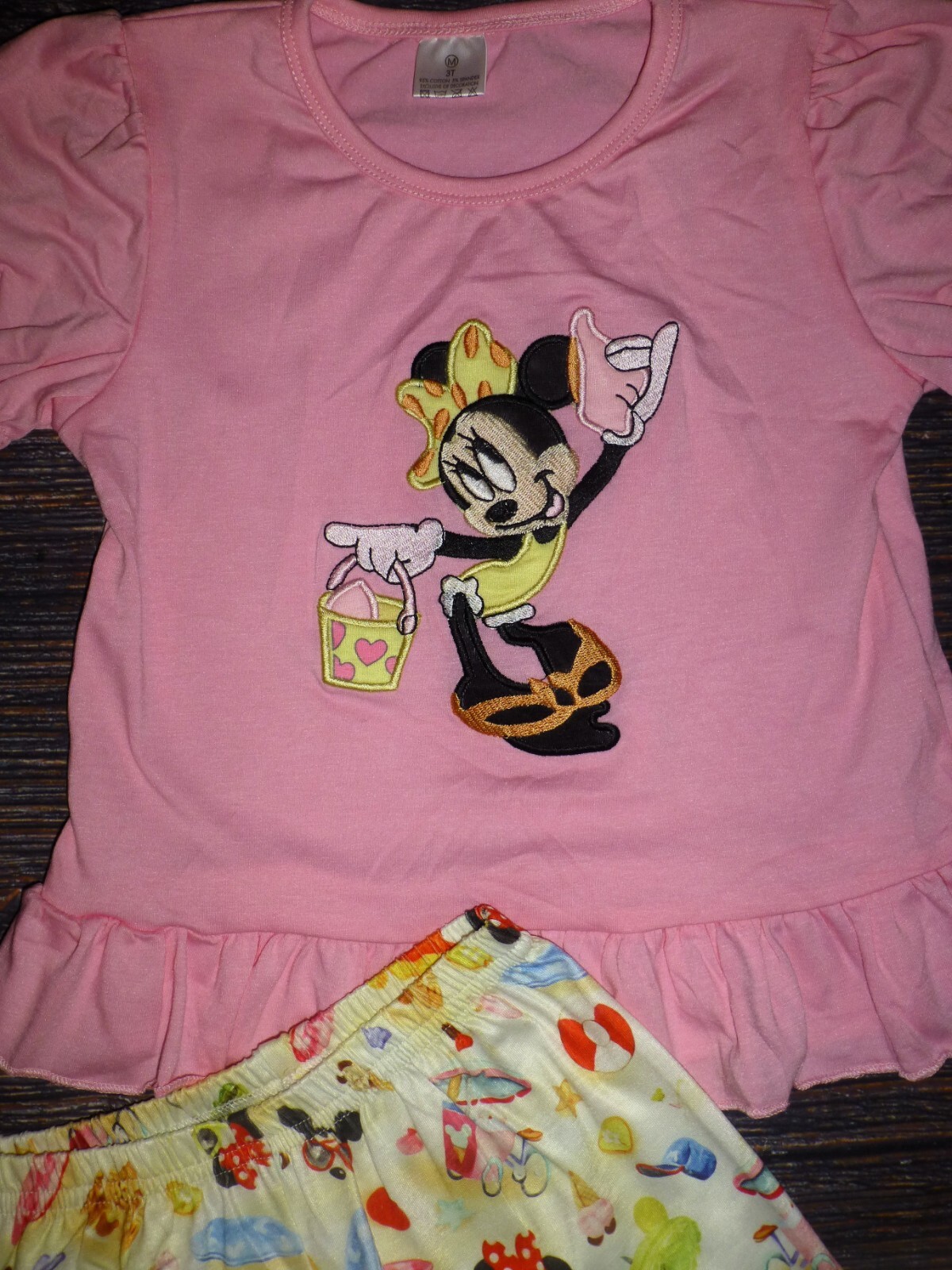 NEW Boutique Minnie Mouse Tropical Beach Girls Shorts Outfit