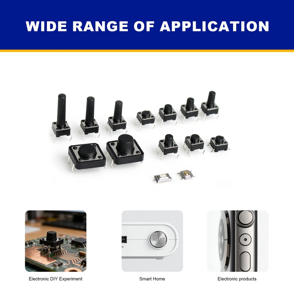 125/140PC Micro Momentary Tactile Switch SMD & DIP Touch Push Button Tact Switch