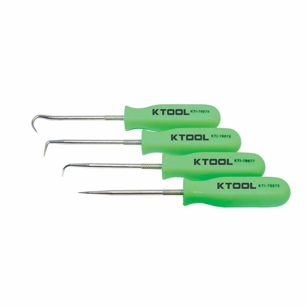K-Tool 70075 4-pc Mini Pick Set in Neon Green
