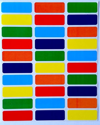 White Rectangular Labels + Bonus Color Labels - Value Pack - 1138 White_color