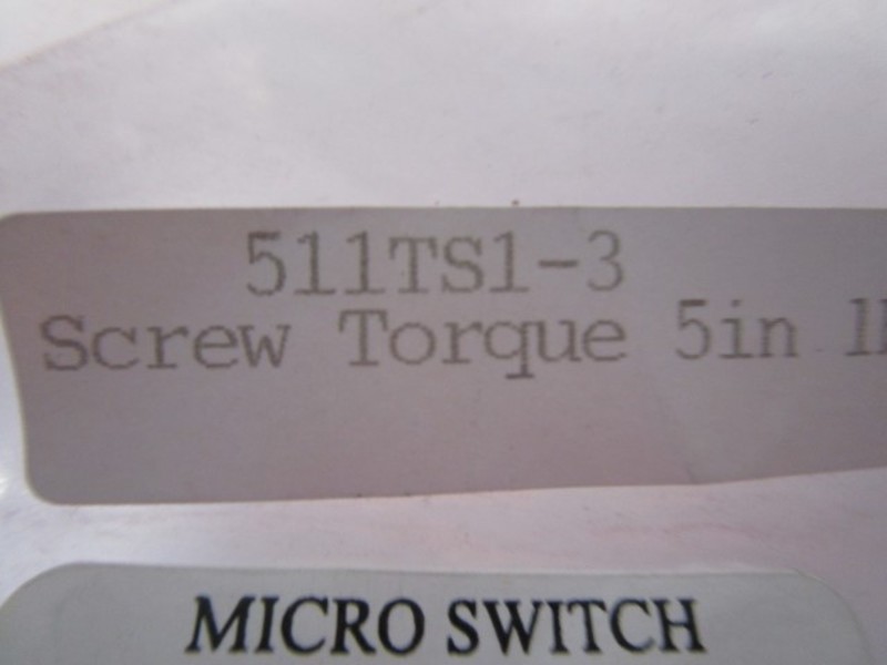 MICROSWITCH TOGGLE SWITCH 511TS1-3 NSMP