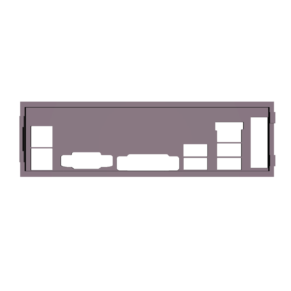 Biostar A55MD2 I/O Shield, 3D Printed, IO Backplate
