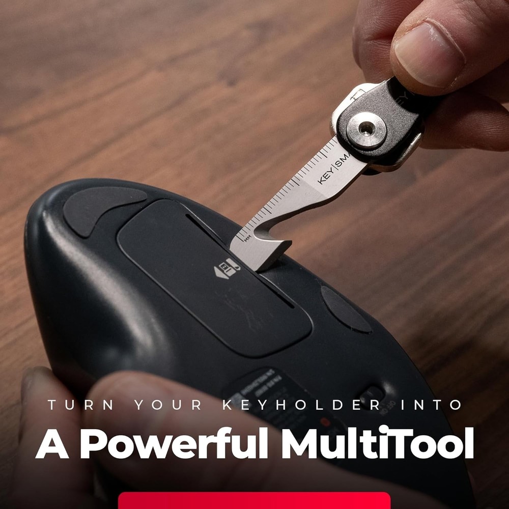 MultiTool - 5-in-1 Multi-Purpose Keychain Tool with Box Opener, Ruler, Pry Ba...
