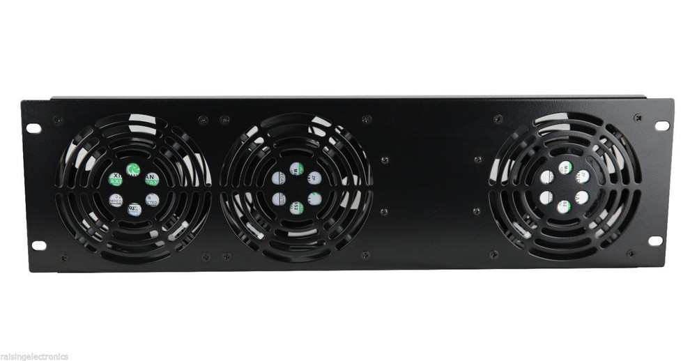 Raising Electronic RACK MOUNT 3-FAN COOLING UNIT 3U For Server Cabinet