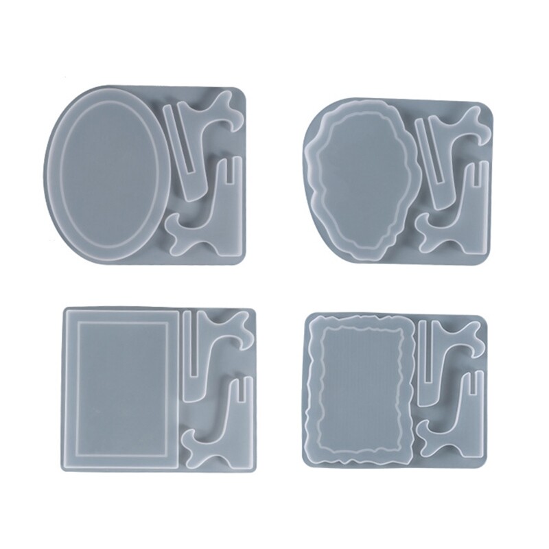 Rectangle Oval Irregular Shape Picture Frame Silicone Mold Decor Home Ornament