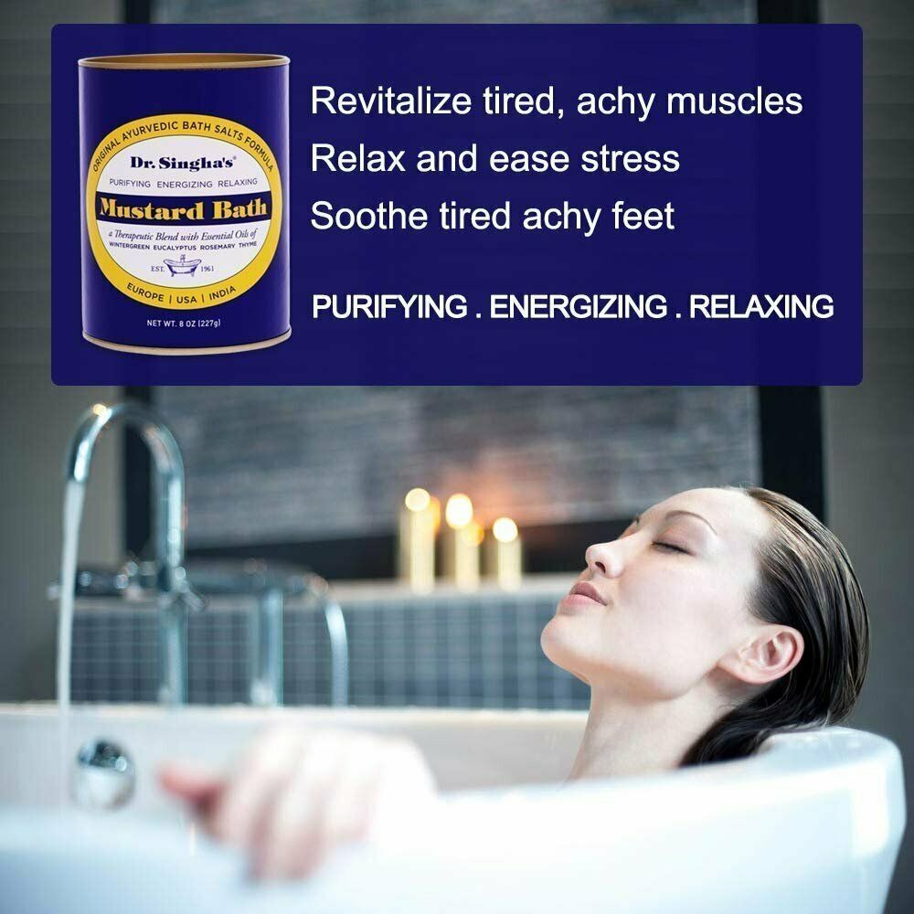 Dr. Singha's Purifying Energizing Relaxing Mustard Bath with Eucalyptus 8 Ounce
