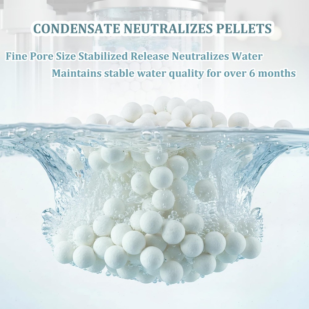 Condensate Neutralizer, 3.3 Lbs Neutralizer Refill Media White