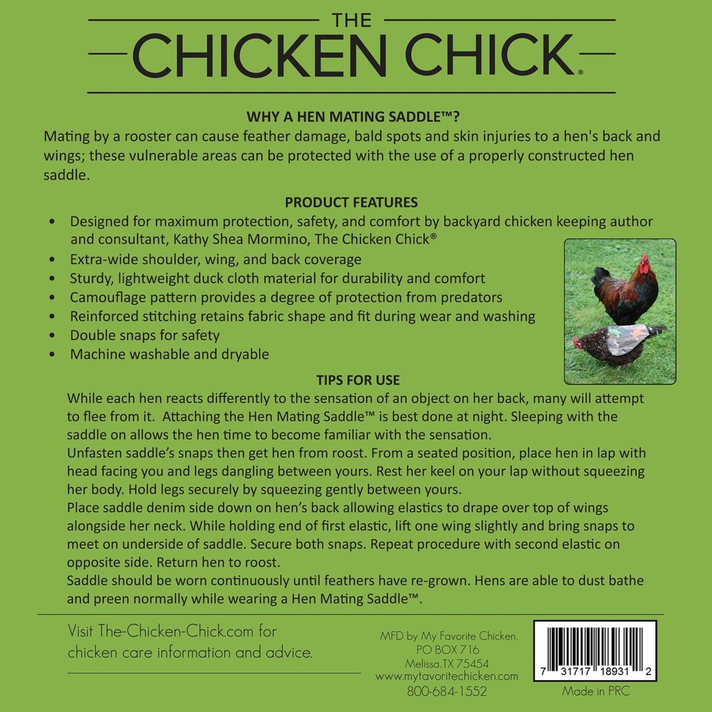 ® Hen Mating Saddle Standard…