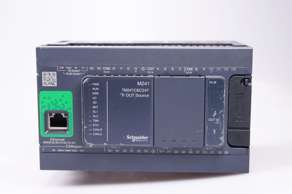 Schneider TM241CEC24T Logic Controller PLC Controller, Modicon M241, 24 I/O,