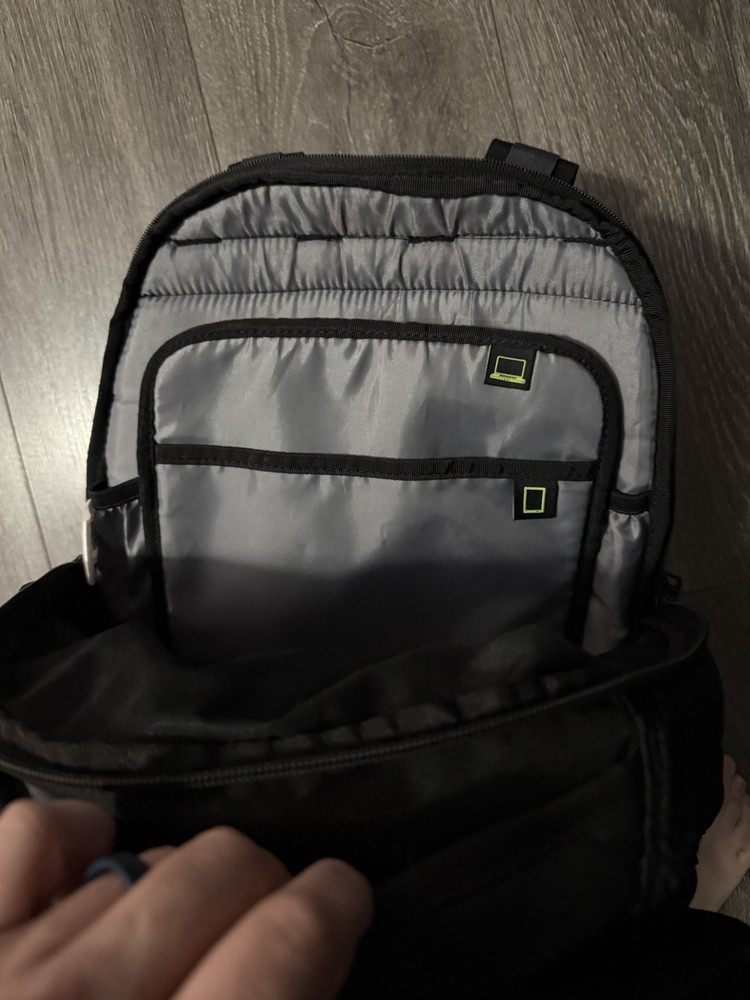 Adidas Black Daypack Backpack Camping Hiking Adjustable Straps Compartments