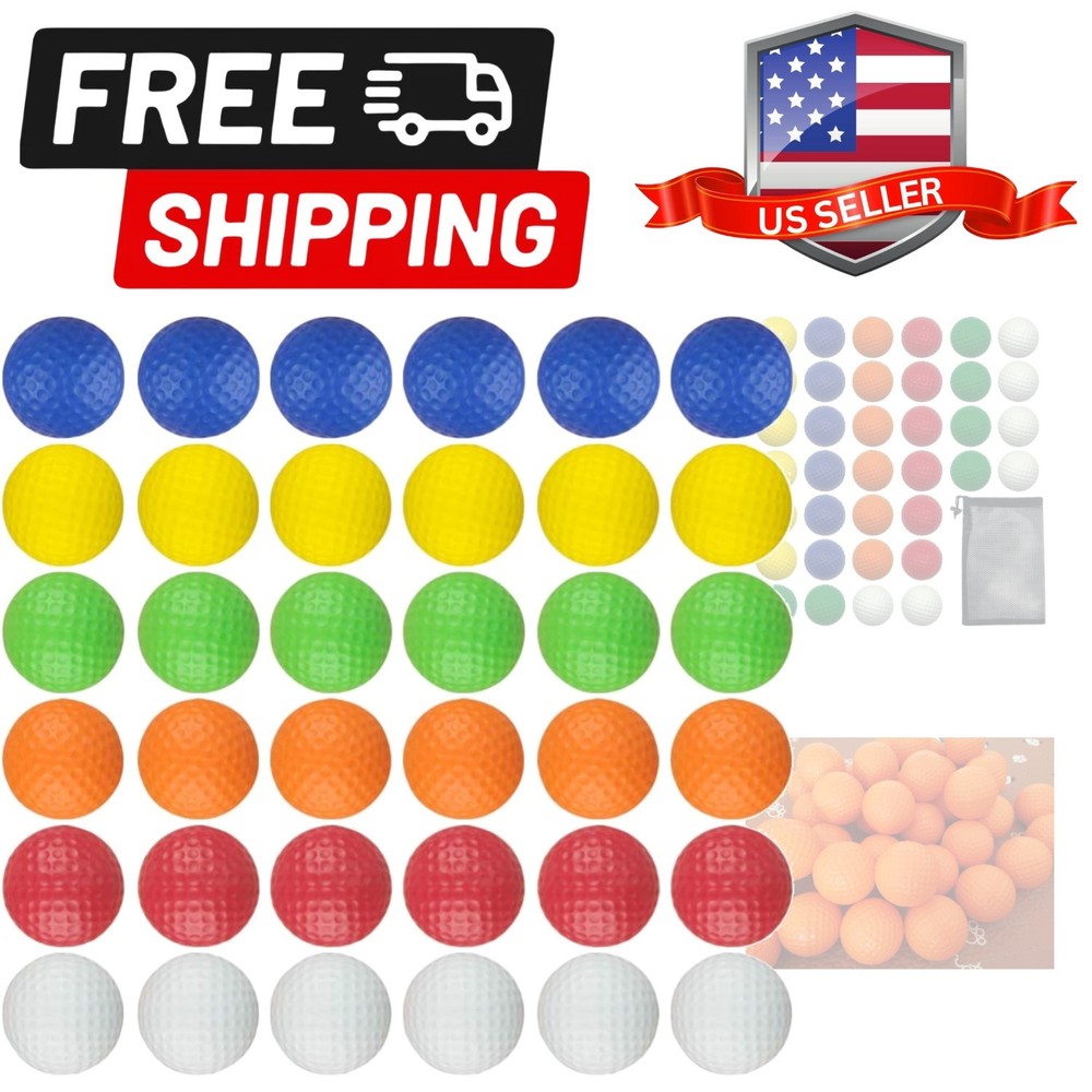 36 Pack Foam Golf Practice Balls Light Soft Elastic Training Multifunction Sp...