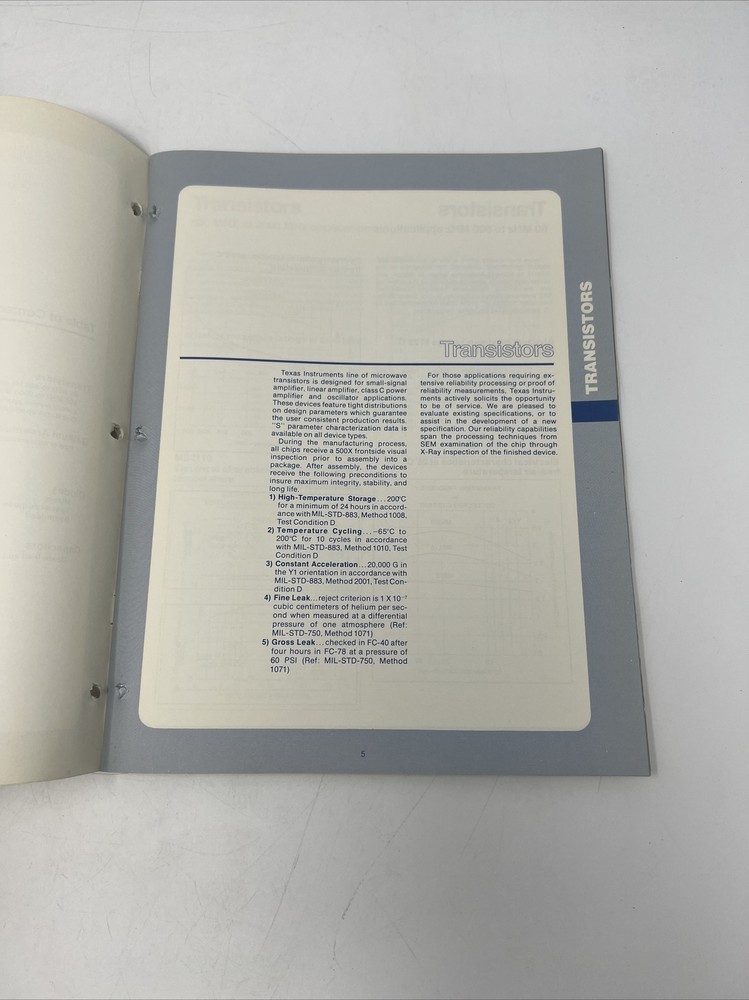 1978 Rare Microwave Components Master Selection Guide From Texas Instruments TI