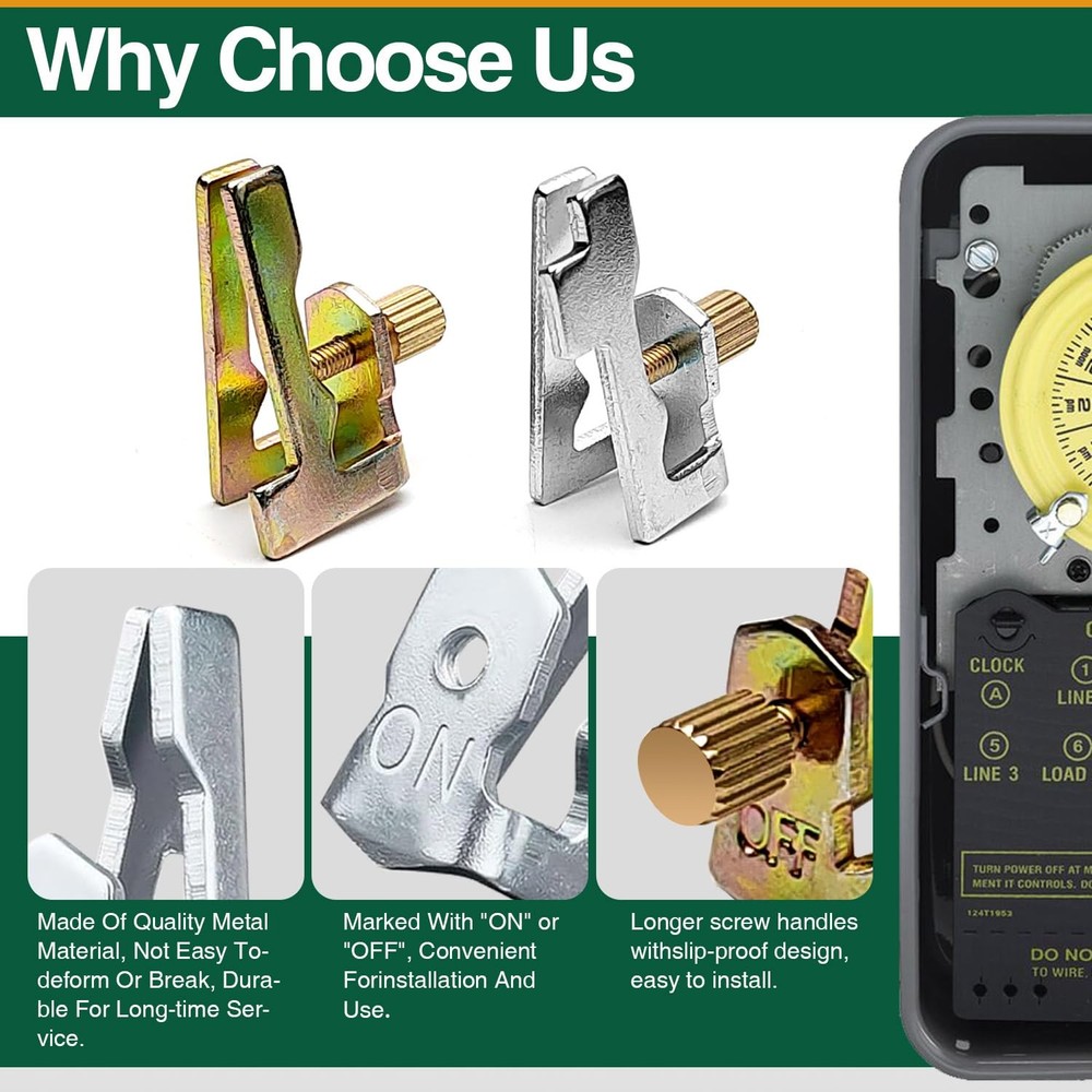 4 Pcs Pool Timer On Off Clips, Compatible with 156T1978A Intermatic Pool Timer T