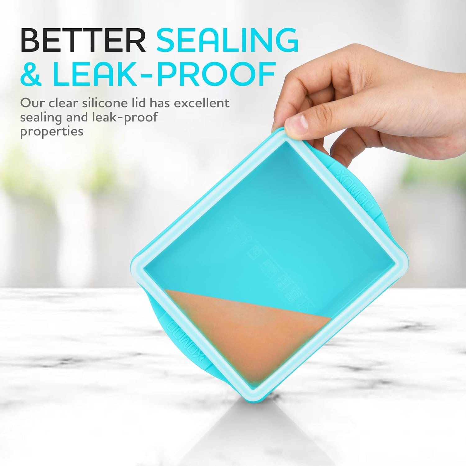 2 Cup Silicone Freezer Trays with Lids, Silicone Soup Freezer Molds - Leakproof,