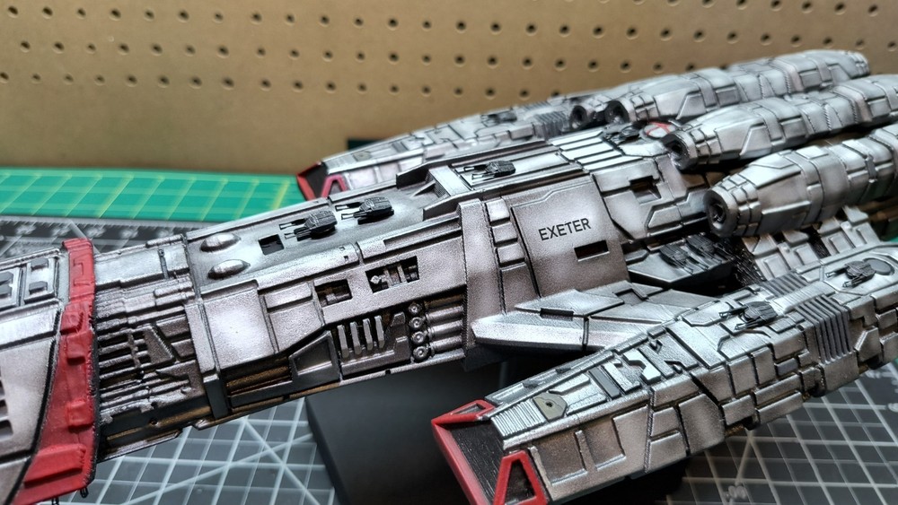 Battlestar Galactica Hermes Class Battlestar Custom Built Model 20" Long.