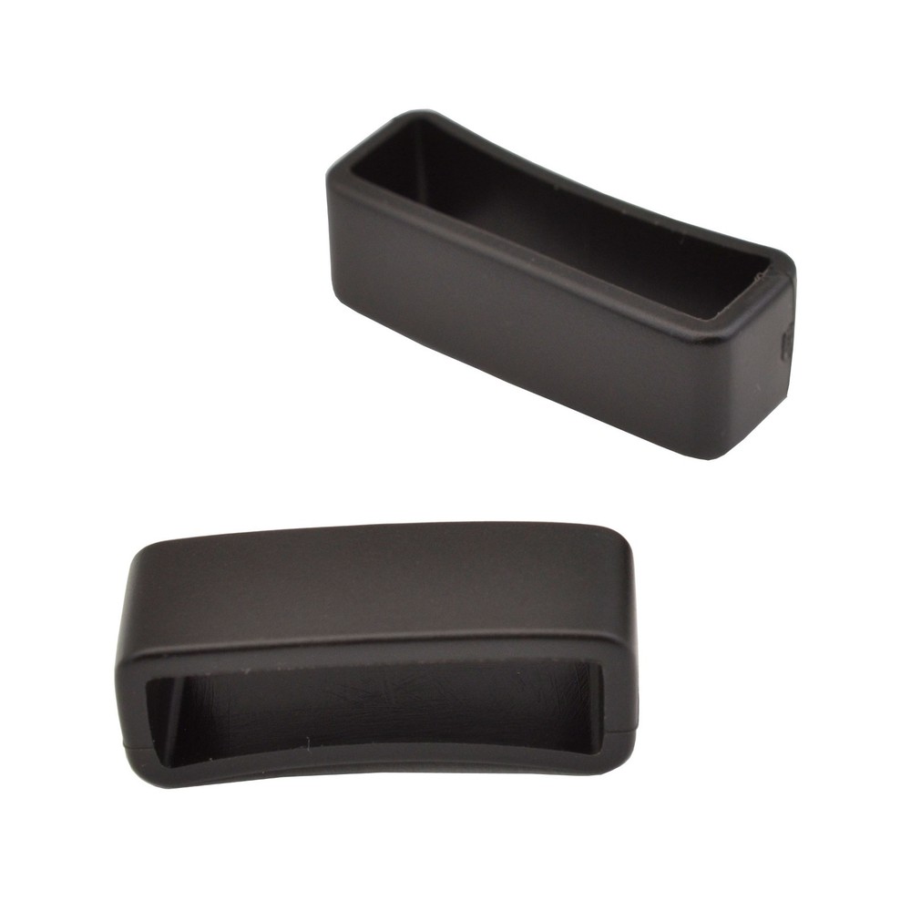 20mm Watch Band Strap Loop/Keeper Black Rubber