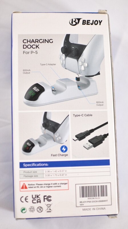 Bejoy P-5 charging dock type-C adapter 600mA output fast charge type-C cable