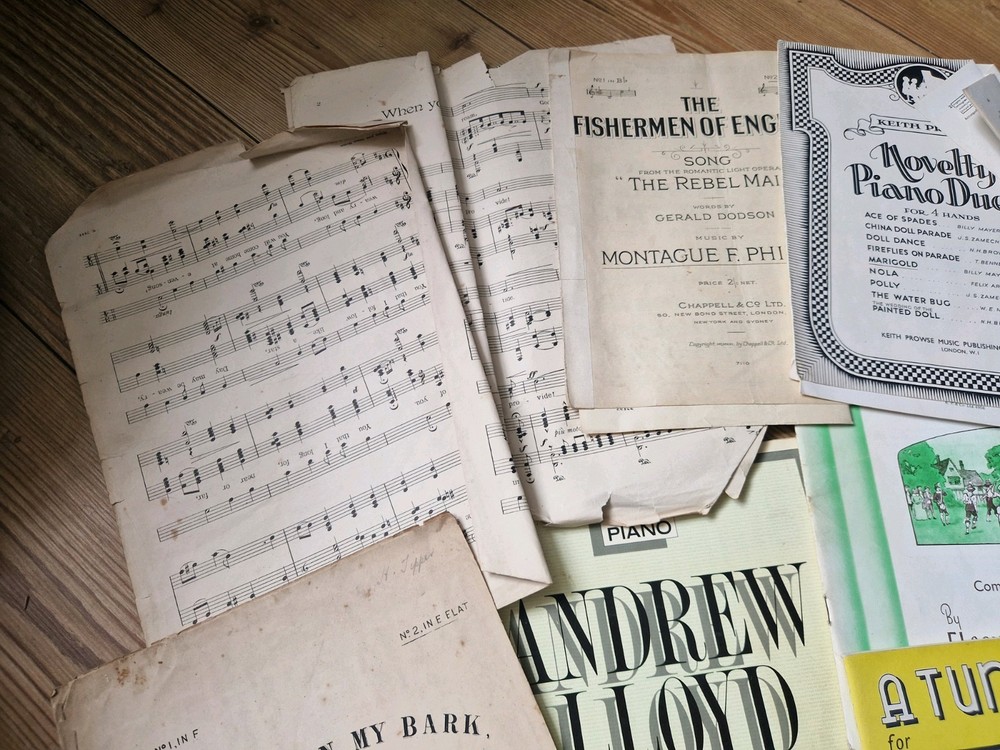 Bundle Of Vintage Sheet Music