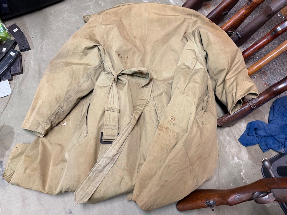 ORIGINAL WWII US ARMY OFFICER WINTER COAT JACKET W/ LINER-SIZE LARGE