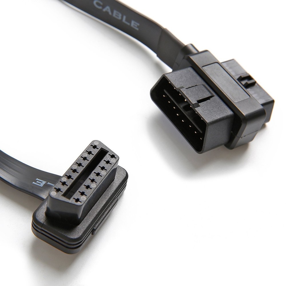 Flexible OBD II 16 Pin Extension Cable 2FT for Enhanced Scan Tool Connectivity