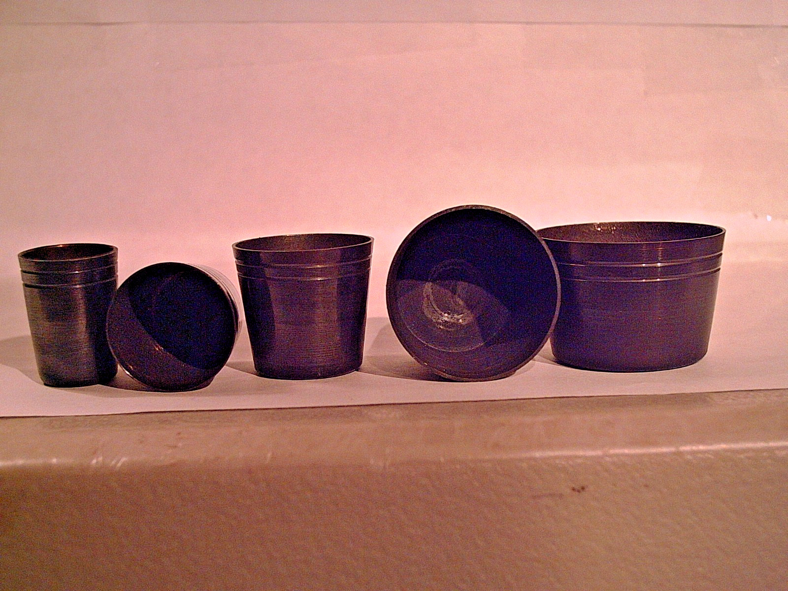 cane tips BLACKENED BURNISHED brass for walking sticks & canes 10 sizes YOU PICK